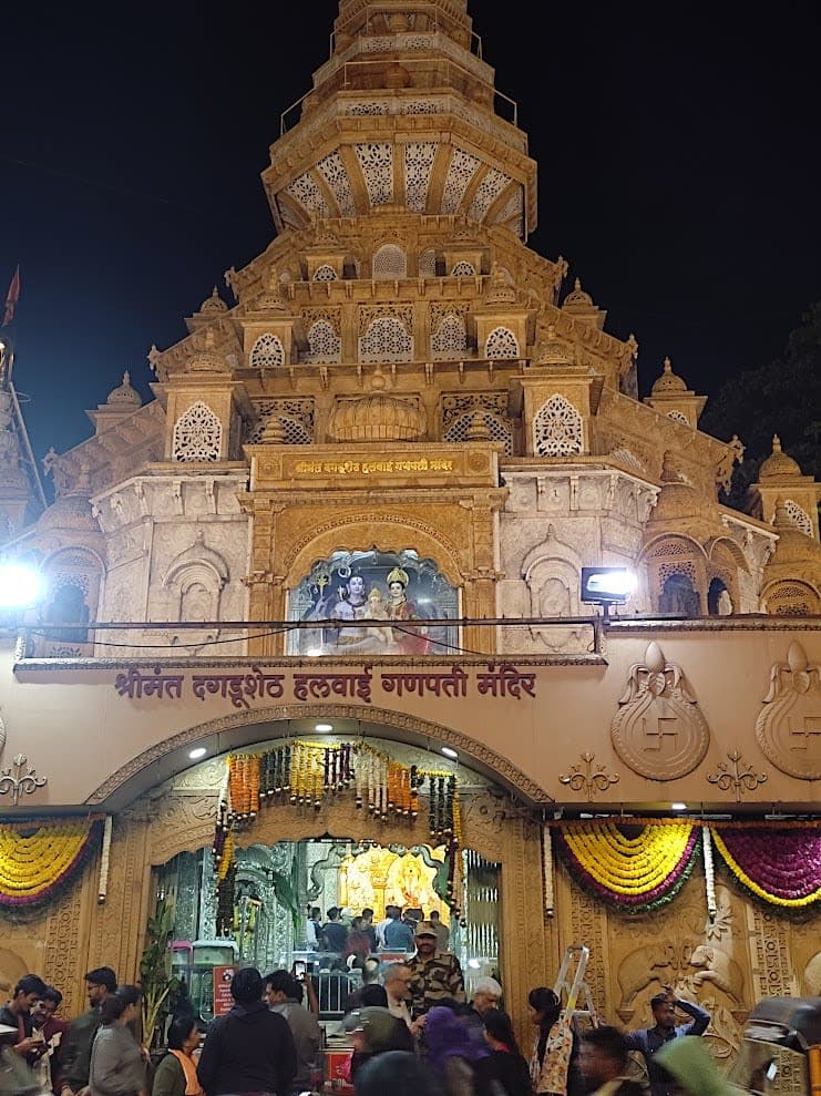 Dagdusheth Halwai Ganpati — the most beloved and visited Ganesh idol in Pune, celebrated across 11 days of Ganesh Chaturthi